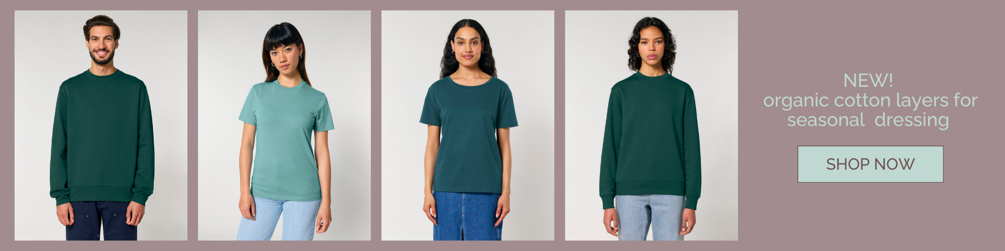 organic cotton t-shirts and sweatshirts